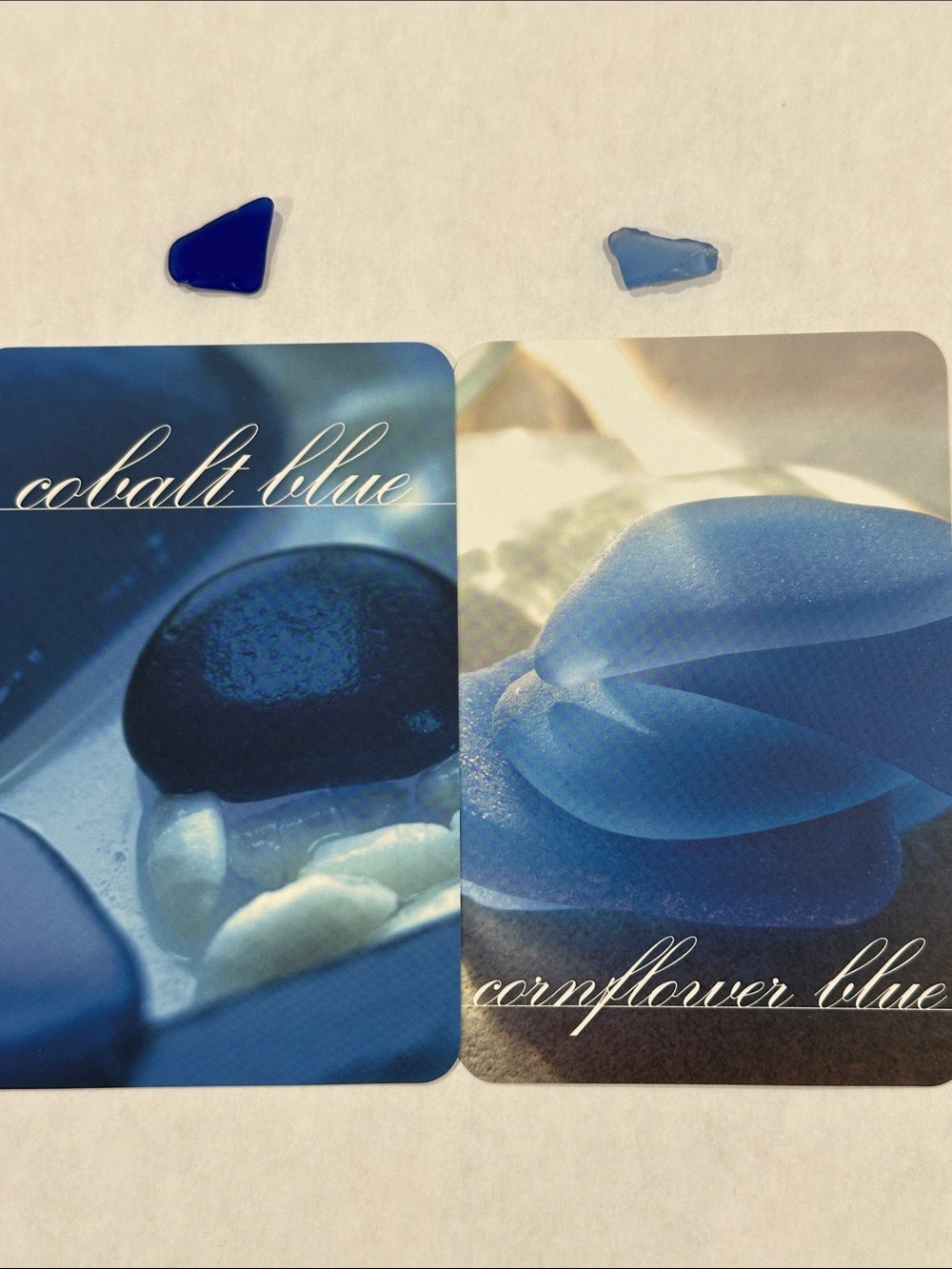 Authentic seaglass in Glass Jar Filled with Cobalt Blue and cornflower blue - Picture 3 of 5